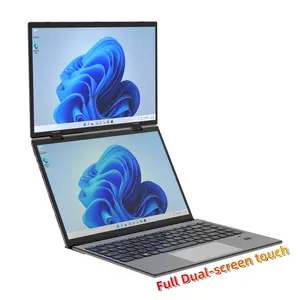 2024 phong cách mới 14 inch Intel N95 thế hệ thứ 11 16GB 32GB RAM 1TB 2TB cảm ứng 2 hai hiển thị ordinateur xách tay máy tính xách tay