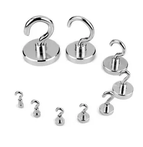 Industrial Hooks Heavy Duty Hanging Tools Magnet Key Holders Strong Small Round Fridge Magnetic Hooks
