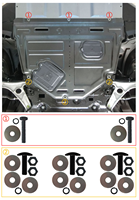 Tout nouveau bouclier anti-éclaboussures de moteur en aluminium et acier pour Jetour X70 (Plus) 2023