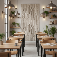Panneau mural en pierre artificielle PU écologique imperméable, grande dalle, pour hôtel, maison, intérieur, extérieur