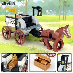 MOC Logistics Carriage Horse 1604C 67PCS Accesorios de partículas pequeñas Bloques de construcción de plástico educativo Juguetes DIY <span class=keywords><strong>para</strong></span> niños - Product Image 5