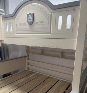 Heiß Begehrtes Massivholz-Etagenbett für Kinder, Modernes Rosa Prinzessinnen-Bett für Mädchen mit Bücherregal, Luxuriöses Kinderbett in Vielfältigen Designs - Product Image 2