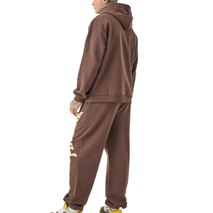 Chándal de Invierno con Capucha para Hombre, Talla Grande, 100% Algodón, Hombros Caídos, Impresión de Logotipo Personalizado, OEM, Venta al Por Mayor de Fábrica - Product Image 2