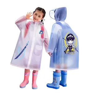 可爱儿童雨衣现代防水塑料eva连帽雨衣儿童封面书包