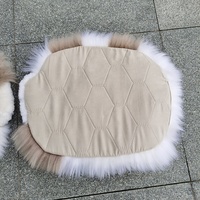 Coussin de siège en fourrure de mouton naturelle, tapis en fourrure de mouton véritable à imprimé animal, tapis en fourrure moderne pour la décoration de la maison