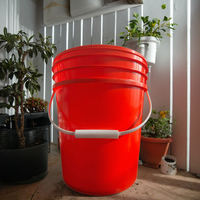 Seau à peinture en PP de qualité alimentaire de style chinois de 20 L avec bouchon à vis, écologique, étanche, hermétique, recyclable, non toxique, fermeture robuste
