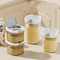 OWNSWING Pot distributeur de lait en poudre pour bébé pour la maison, récipient distributeur de formule avec cuillère Boîte à café hermétique