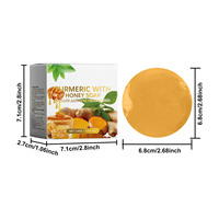 Savon au Curcuma et au Miel Bio Personnalisé avec Logo Privé – Nettoyage en Profondeur, Hydratant, Éclat et Lissage de la Peau