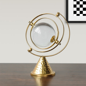 Casa Ornamentos Interior Moderno Nórdico Mesa Sala Acessórios De Ouro 3D Decoração De Cristal De Luxo Decoração De Casa Bola De Vidro - Product Image 5