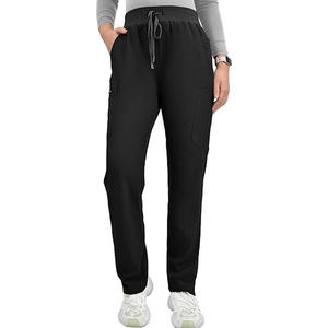 Conjunto Completo de Uniformes Médicos para Mujer con Pantalones Esenciales, Cintura Elástica, Antiarrugas, Elásticos, Cómodos, Ajuste Estrecho, Pierna Ancha, Ideales para Verano - Product Image 1