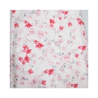 Conception classique tissé 97% Polyester 3% Spandex motifs de fleurs blanches Satin soie imprimé tissu pour vêtement