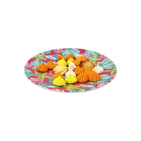 Assiette de table en mélamine au design marin, vente chaude en usine, assiette de dessert personnalisée en plastique moderne pour fête, vaisselle de cuisine