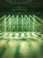 DMX512 Mini 7x40W abeille oeil scène bande lumineuse RGBW LED Zoom faisceau lavage tête mobile étanche couleur écran anneau effets