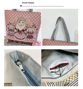 Bolso de Hombro de Lona Estilo Ruso para Estudiantes con Diseño de Muñeca de Dibujos Animados, Bolso Casual para Mujer - Product Image 6