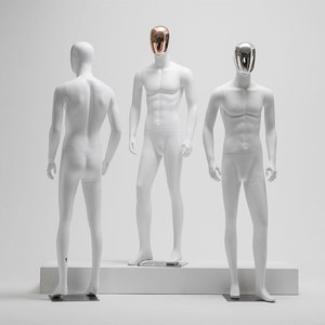Manichino Maschile a Corpo Intero in Fibra di Vetro Bianco Opaco, Seduto/In Piedi, Curvy, per Abbigliamento Uomo, Vendita all'Ingrosso - Product Image 4