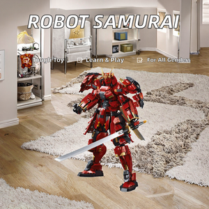 Sluban B1183 <span class=keywords><strong>Robot</strong></span> transformador juegos de bloques de construcción Samurai Mecha Warrior modelo espadas juguetes de montaje de plástico para niños regalo - Product Image 4