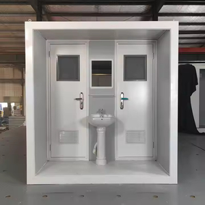 Fábrica personalizada campamento ignífugo móvil pequeña letrina al aire libre armario de agua baño Modular prefabricado inodoro con lavabo - Product Image 2