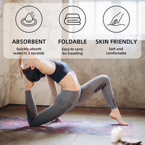 Tampon or personnalisé imprimé par sublimation Tapis <span class=keywords><strong>de</strong></span> <span class=keywords><strong>yoga</strong></span> pliable en daim et caoutchouc naturel 4mm 5mm 6mm Tissu microfibre Tapis <span class=keywords><strong>de</strong></span> <span class=keywords><strong>yoga</strong></span> vierge - Product Image 2