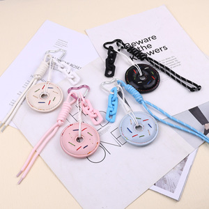 Porte-clés Donut Coloré Style INS Original DIY Chaîne Personnalisée Crochet Coeur Série Miu Sac Sangle Suspendue - Product Image 1