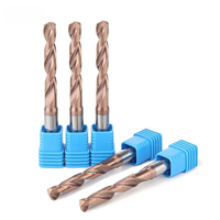 Foret en carbure monobloc en acier au tungstène HRC58 de haute précision, pointe auto-centrante, haute efficacité, queue droite, pour machine-outil CNC