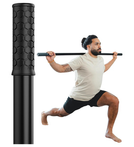 Bastone elasticizzato per Yoga in bambù naturale da 5 piedi con manici antiscivolo accessori per <span class=keywords><strong>Pilates</strong></span> Fitness - Product Image 1