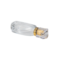 Bouteille d'atomiseur de parfum en verre transparent de 40ml conçue en usine forme plate ovale ronde avec pulvérisateur à pompe et bouchon de pulvérisation Carton emballé