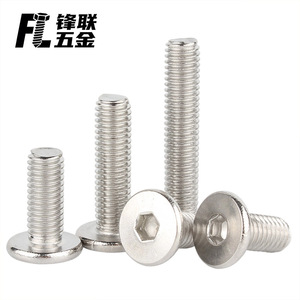 Vis à tête cylindrique Fenglian, acier inoxydable 304, tête plate fine, hexagone interne, DIN933, vis de machine de précision de qualité A - Product Image 2