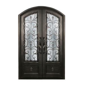 Valla de hierro con puerta de vidrio estriado rotura térmica - Product Image 6