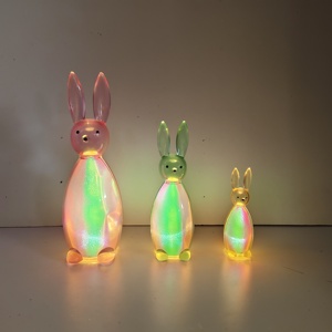 Nouvelle veilleuse lapin en silicone à batterie remplaçable, tactile et chauffante, pour bébés, idéale pour Pâques - Product Image 1