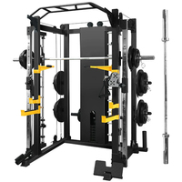Machine de musculation tout-en-un en acier avec système de poulies, rack à squats et entraîneur fonctionnel pour l'entraînement de force