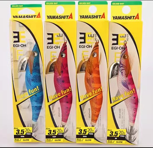 Venta al por mayor japonés <span class=keywords><strong>YAMASHITA</strong></span> 3,5 # luminoso calamar Jig Camarón señuelo EGI resplandor madera Camarón pesca murciélago para Río pesca HECHO DE Metal - Product Image 3