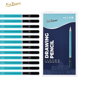 Xin Bowen Ensemble de crayons Outils de dessin de croquis professionnels Ensemble de 12 pièces Ensemble de crayons de croquis professionnels non toxiques - Product Image 1