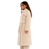 Manteau d'hiver décontracté pour femme, en fausse fourrure, double boutonnage, respirant, long et moelleux, vêtement d'extérieur thermique pour femme, personnalisable en usine