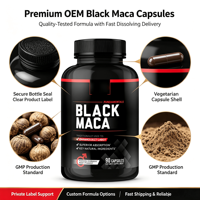 capsules de racine de maca noire haute absorption supplément à base de plantes énergie endurance vitalité endurance musculaire