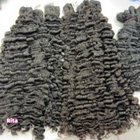 Meilleure Vente Cheveux Naturels Bruts Cambodgiens Bouclés Birmans 4C 613 Bouclés Indiens Paquets de Cheveux Humains Crochetés Miracle Knots