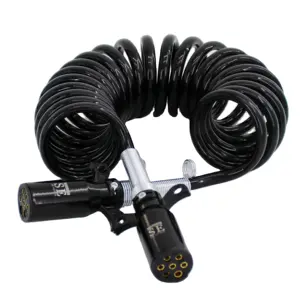 Truck Vehicle Accessories And Parts 7 Pin Cores Trailer Connector Cable Spiral Power Spring Coiled Cable