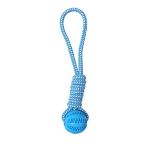 Juguete Interactivo <span class=keywords><strong>para</strong></span> <span class=keywords><strong>Perros</strong></span>, Pelota <span class=keywords><strong>de</strong></span> <span class=keywords><strong>Cuerda</strong></span> <span class=keywords><strong>de</strong></span> Nailon, Juego <span class=keywords><strong>de</strong></span> Tirar, <span class=keywords><strong>Mordedor</strong></span> Dental con Dispensador <span class=keywords><strong>de</strong></span> Golosinas con Sabor a Pollo - Product Image 1
