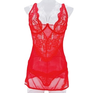 Ropa interior erótica transpirable ahuecada para mujer, camisón bordado de encaje transparente, lencería Sexy, pijamas sexis de lujo para mujer - Product Image 6