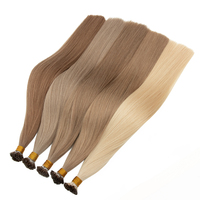 Extensions capillaires invisibles K-Tip en gros, sans perte, cheveux humains Remy vierges à pointe plate sans couture, qualité salon, pour blondes
