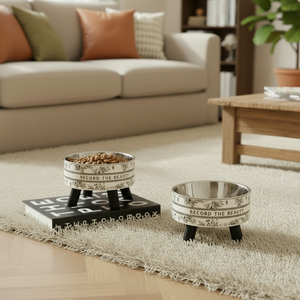 猫狗不锈钢宠物喂食碗，带颈部保护，防滑防撞设计，宠物碗高碗 - Product Image 3