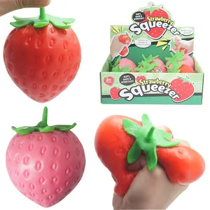 Kunstkraut lebensecht Frucht TPR Erdbeeren Squish-Ball Amazon beliebtes Stress-Lifetoy