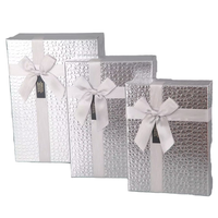 Boîte cadeau rectangulaire en carton motif crocodile 4C ruban de nœud croisé stéréo pour décorations de main de mariage portefeuilles de bougies