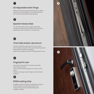 JLS-052 Puerta Antirrobo de Acero Fundido con Artesanía Tradicional de Cualquier Época, Garantía de Calidad Atemporal para Exteriores de Hoteles - Product Image 4