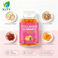 Gummies de Collagène Hydrolysé Types I & III en Gros d'Usine, 90 Gummies Saveur Tropicale, Sans Gluten, Soutien Beauté et Perte de Poids pour Adultes