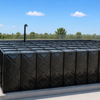 Station de pompage incendie intégrée intelligente avec réservoir modulaire BDF 1*3m souterrain, système de stockage d'eau incendie contrôlé à distance par application