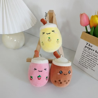 Mini porte-clés Boba en peluche, adorable jouet en peluche tasse de thé au lait, poupée Bubble Tea, breloque de sac à main, porte-clés en peluche pour sac