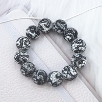 Manik-manik Silikon Cetak 15mm Terlaris untuk Teether Bayi, Mudah Disusun, untuk Pembuatan Perhiasan DIY