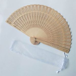 Eco-Friendly Spanish Style Hand Fan Wooden Cross-Border with Fragrant Wood Multi-Color Gauze Bag for Promotional Party Supplies - Product Image 4
