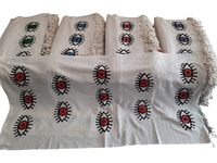 Serviette en coton tissé imprimée œil turc - 15 couleurs - Utilisation quotidienne - Écologique - Séchage rapide - Spa - Plage - Sauna - Maison - Gym
