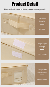 Bán buôn 2025 có thể gập lại vải lưu trữ Hộp Tùy chỉnh hình chữ nhật tủ quần áo quần áo tổ chức có nắp đậy - Product Image 5